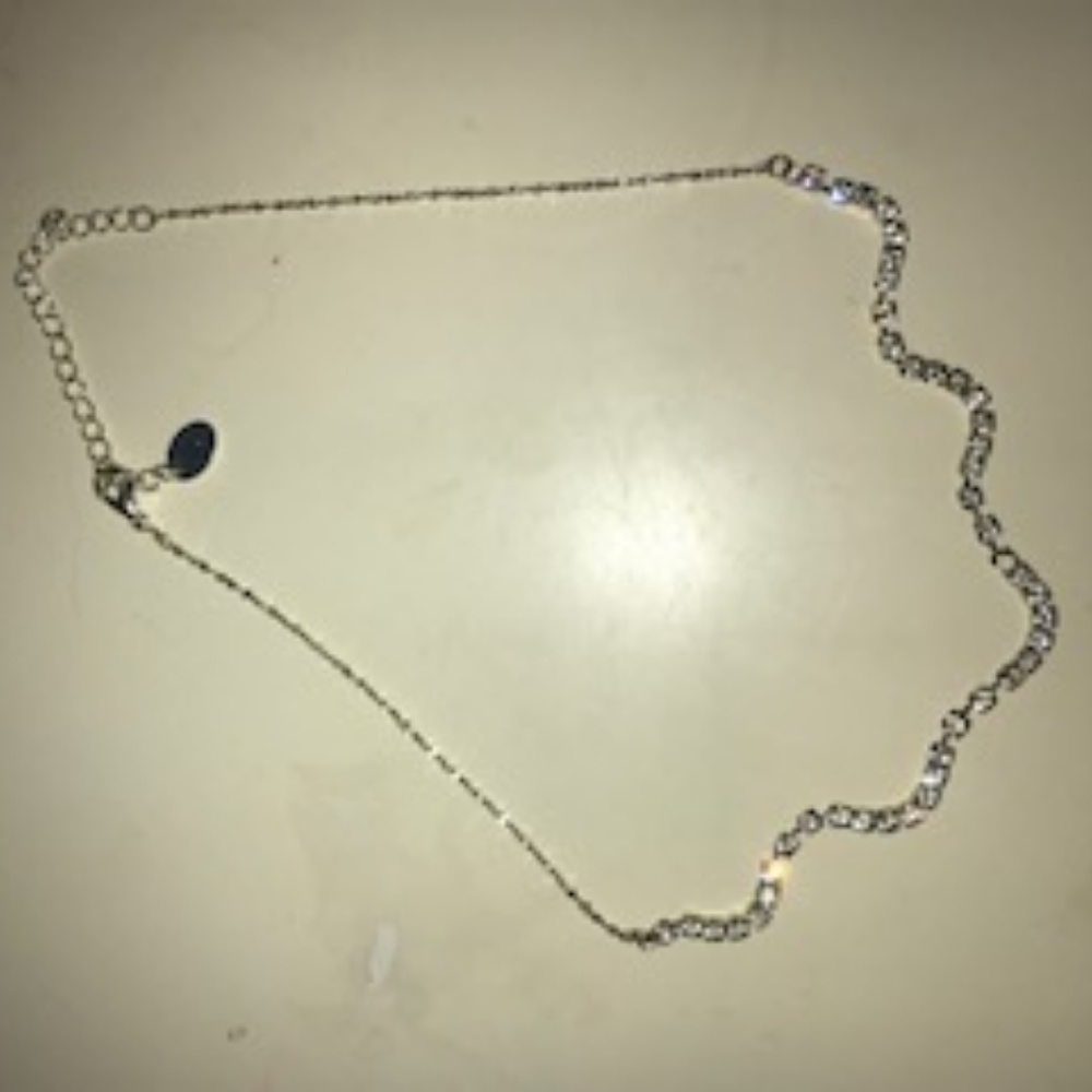 cute wave fake diamond necklace